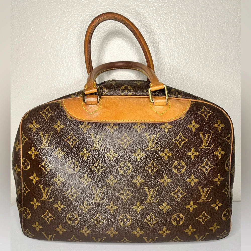 Louis Vuitton Brown Monogram Canvas Travel Bag with Vachetta Leather